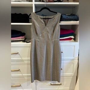 AK Anne Klein Size 10 Career Bronze/ Dress Lined Sleeveless Sheath Dress